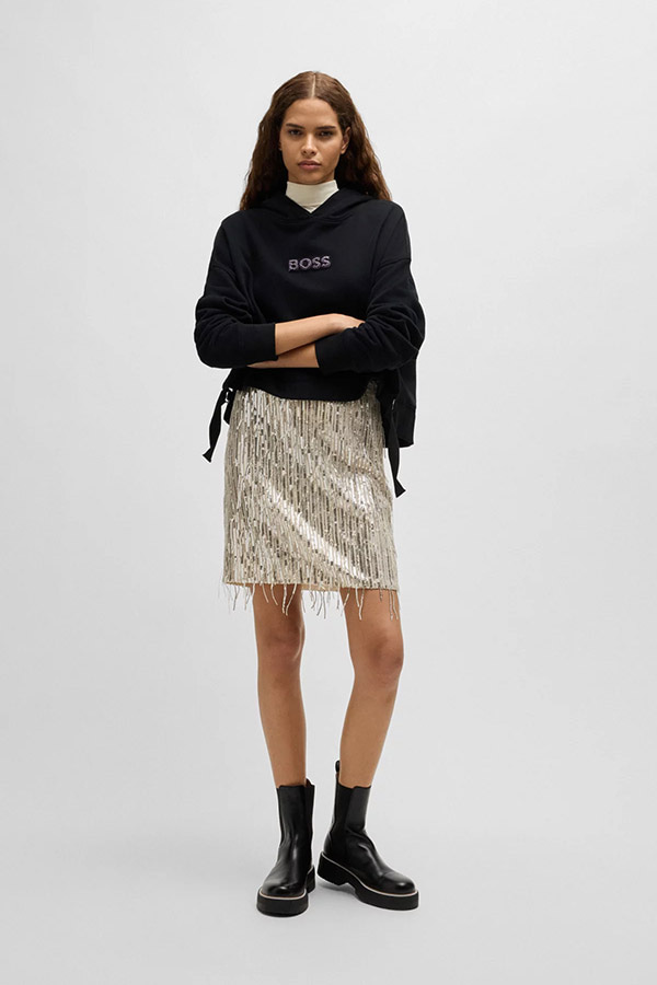 ΦΟΥΤΕΡ HOODIE BOSS - 001 ΜΑΥΡΟ